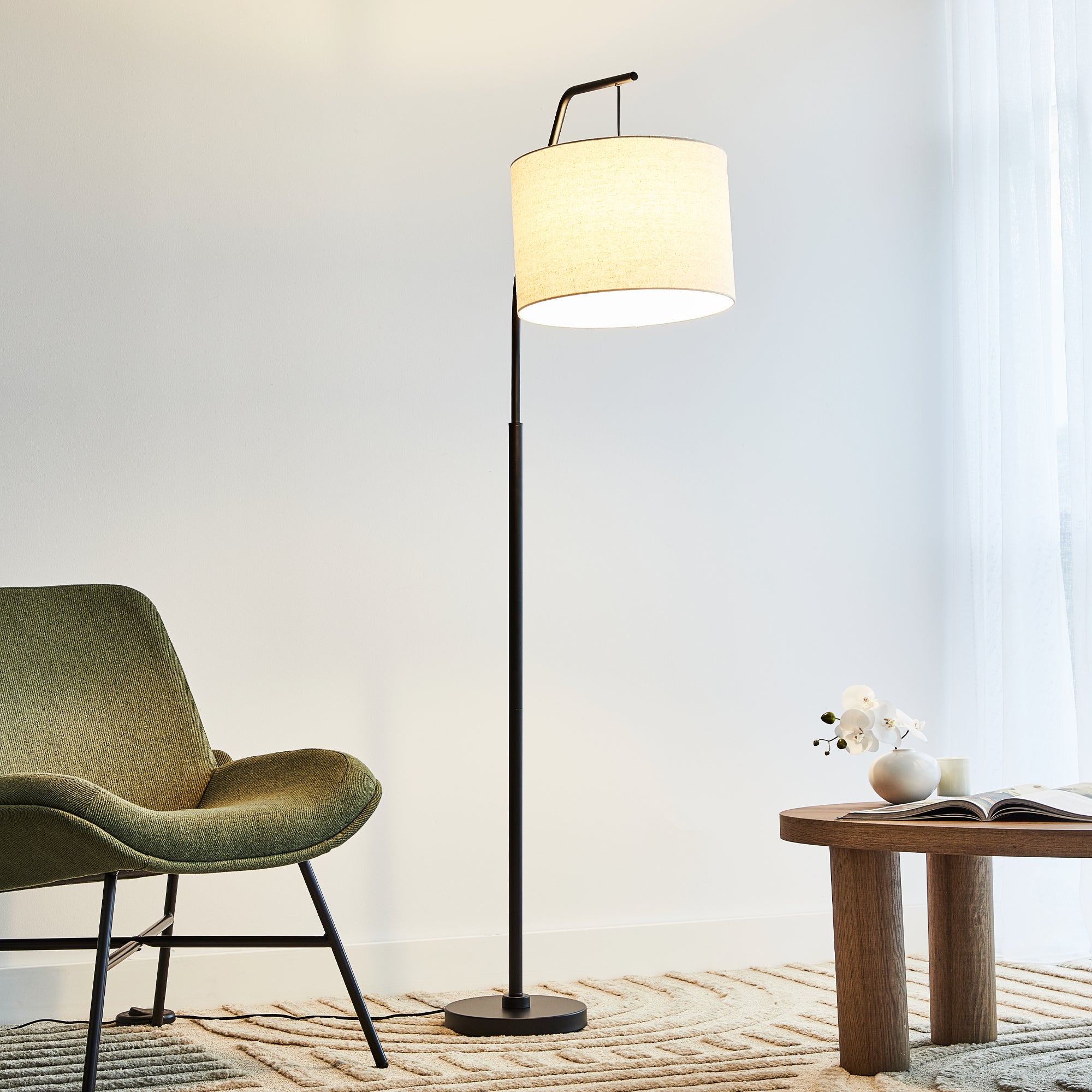 Astrid 165cm Hanging Floor Lamp Black product image 5
