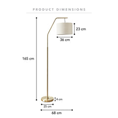 Astrid 165cm Hanging Floor Lamp Gold product image 3