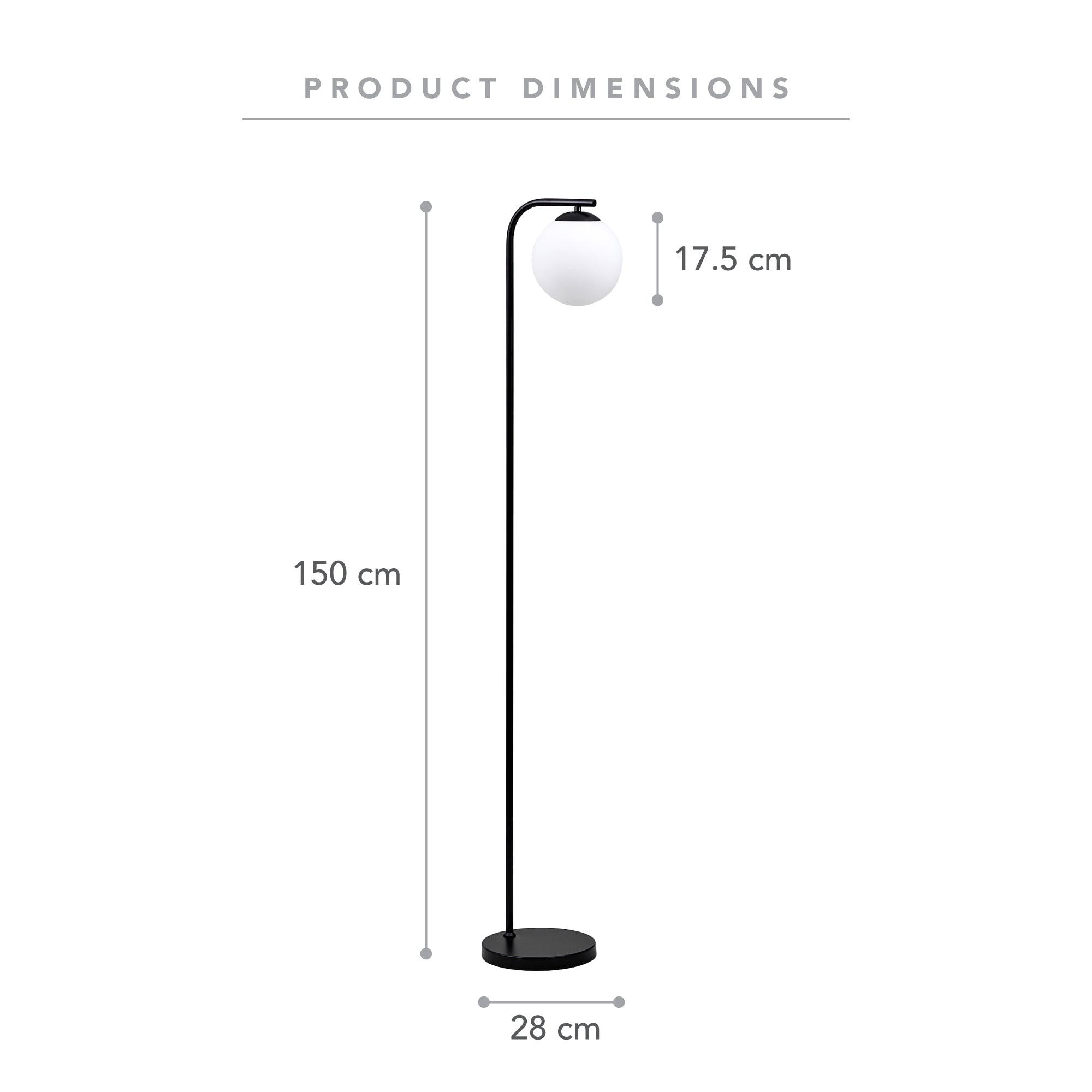 Lexington 150cm Floor Lamp Black product image 3
