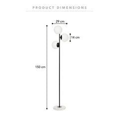 Mateo 150cm Floor Lamp Black lifestyle image