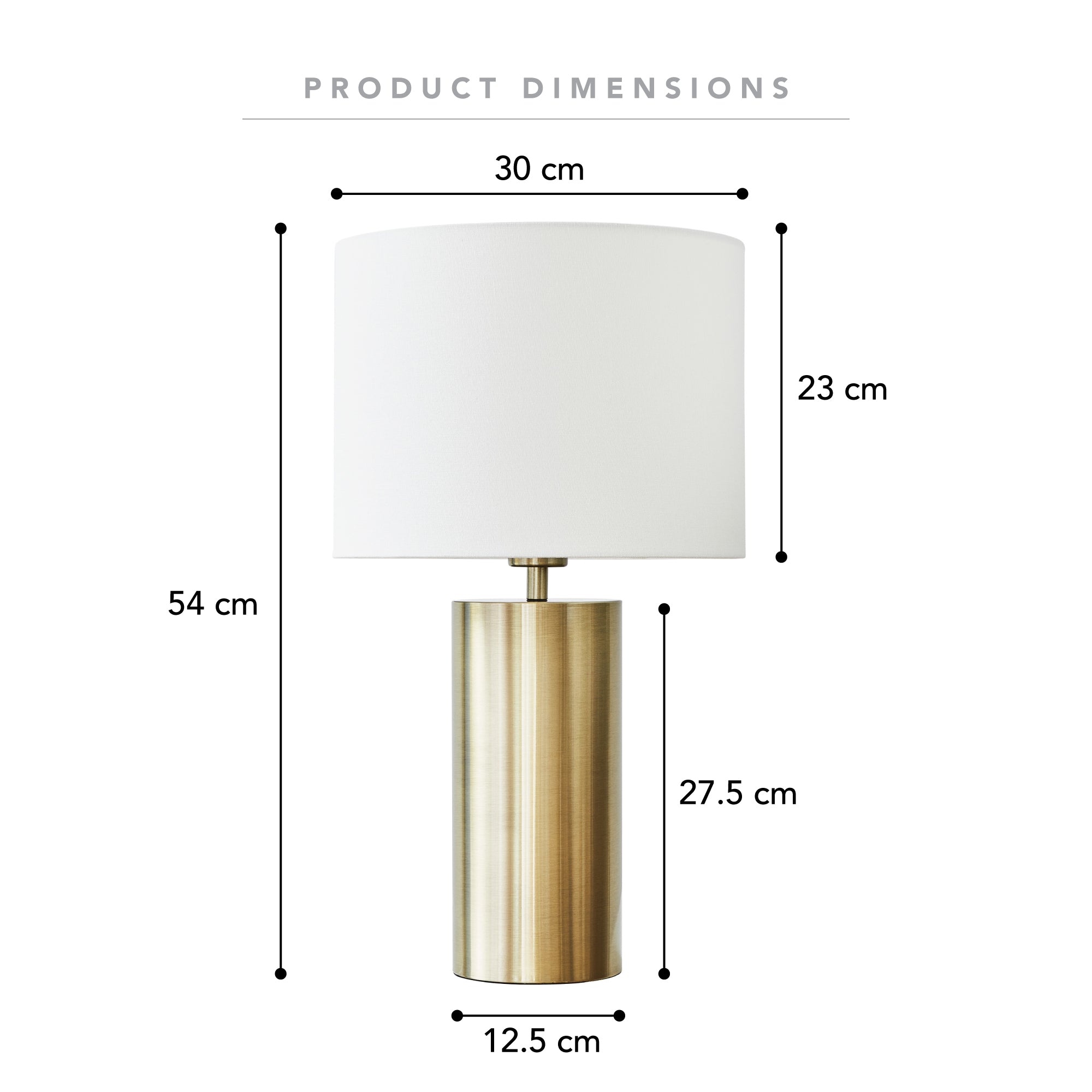Ezra 54cm Table Lamp Gold product image 3