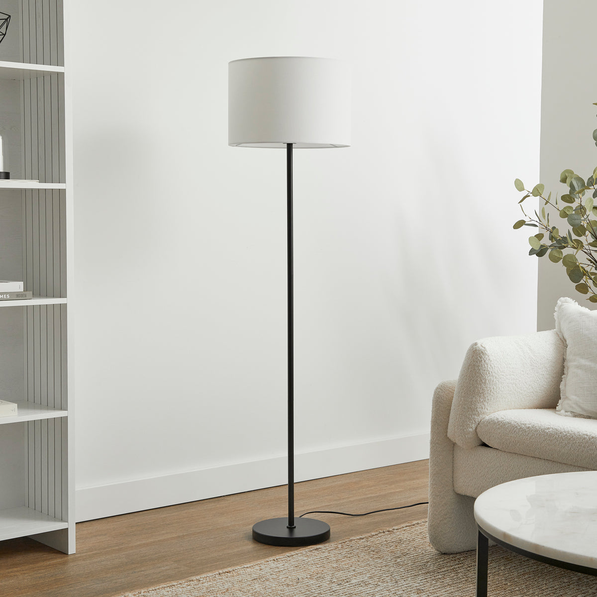 Ella 149cm Floor Lamp Black lifestyle image