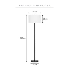 Ella 149cm Floor Lamp Black product image 3