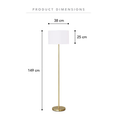 Ella 149cm Floor Lamp Gold product image 3