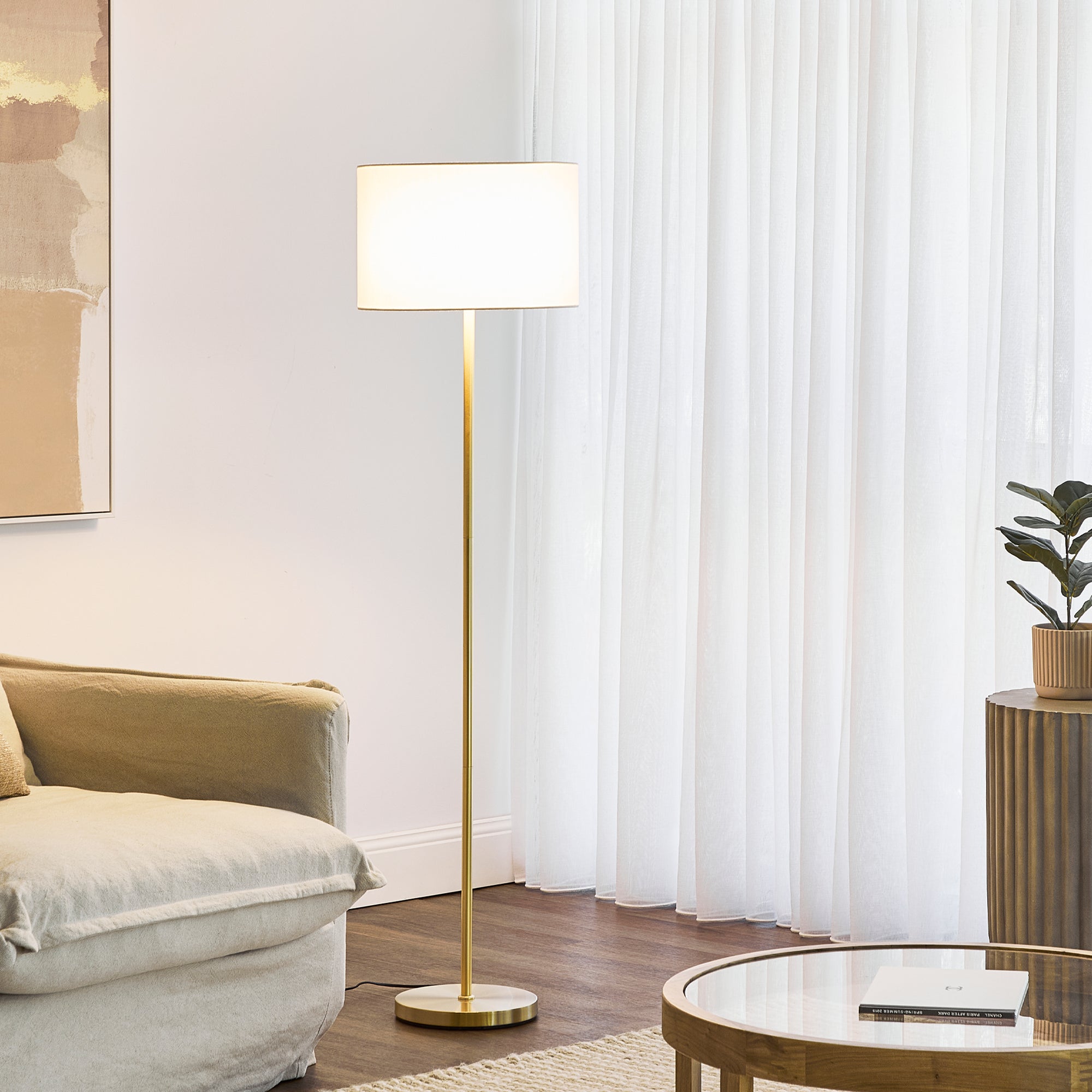 Ella 149cm Floor Lamp Gold product image 5