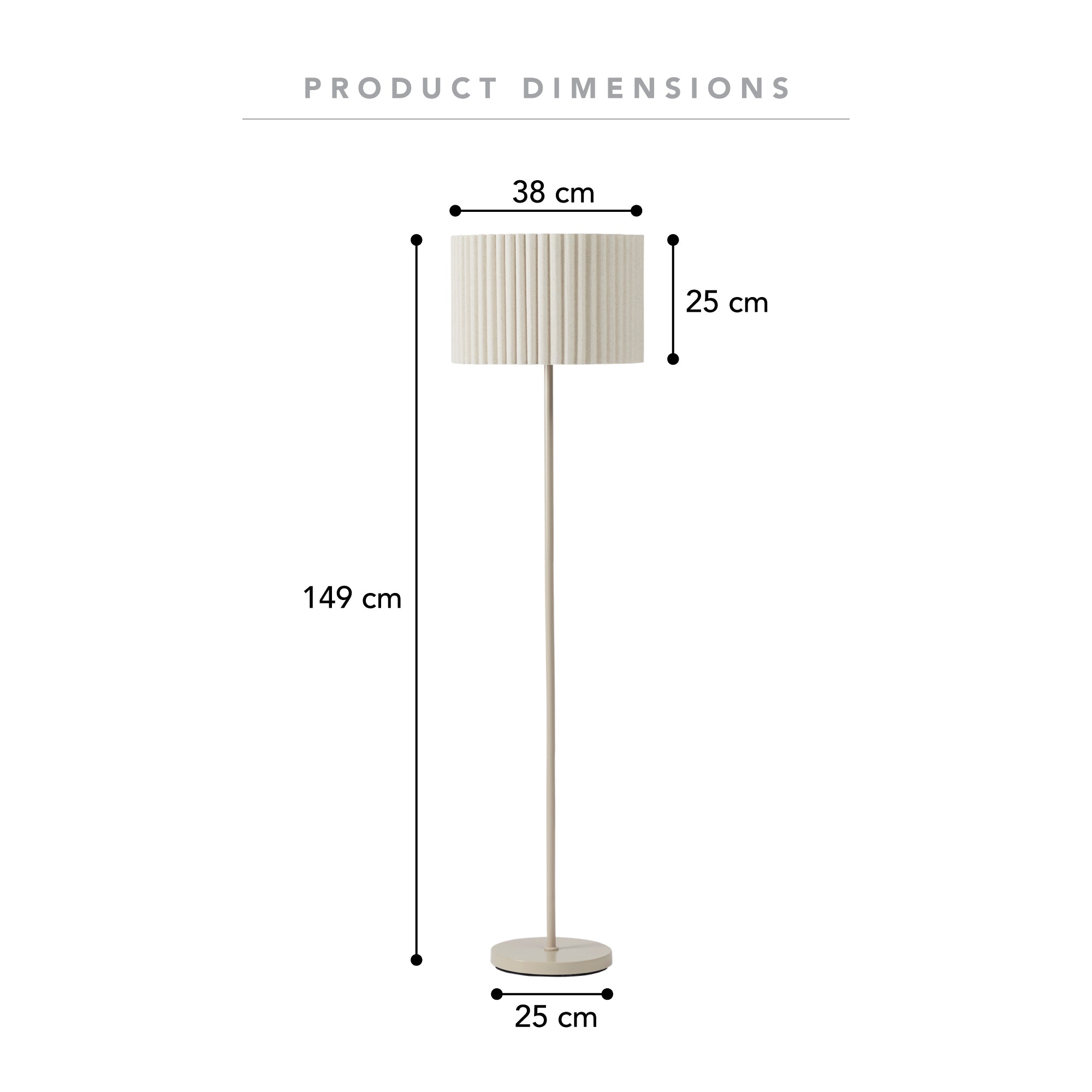 Ella Floor Lamp Oat product image 3