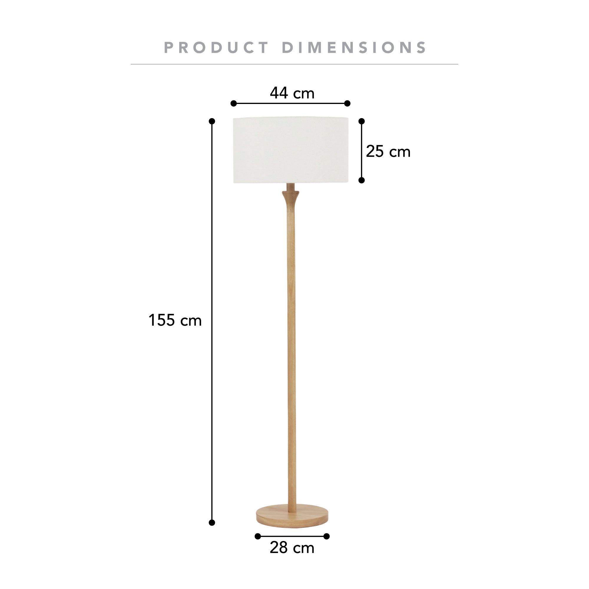 Indy 155cm Floor Lamp Natural product image 3