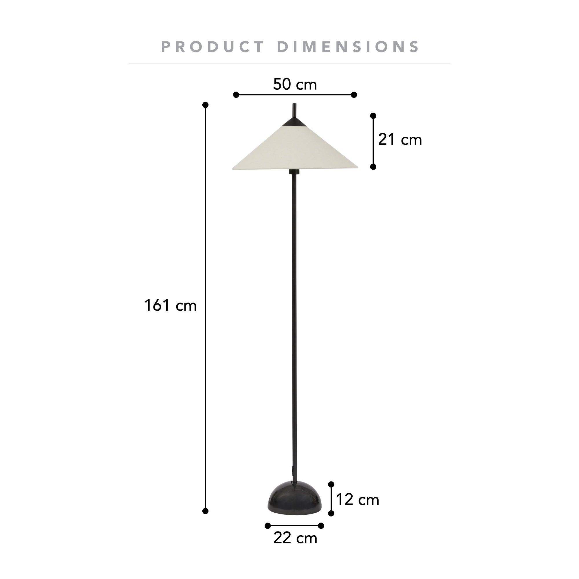 Arlo 161cm Floor Lamp Black lifestyle image