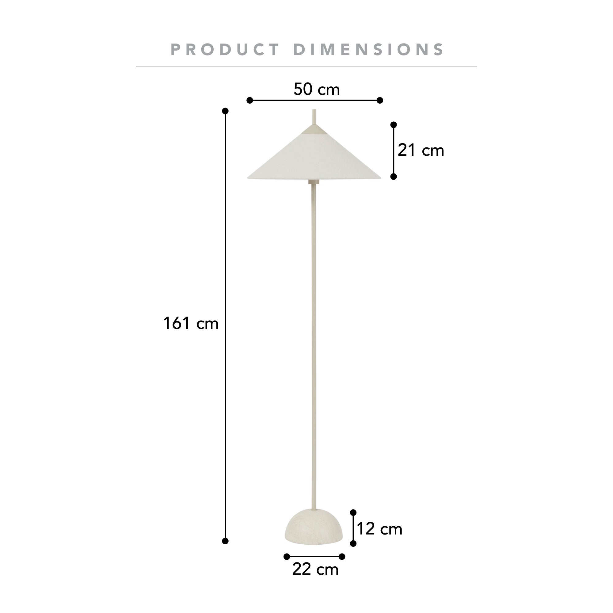 Arlo 161cm Floor Lamp Oat lifestyle image