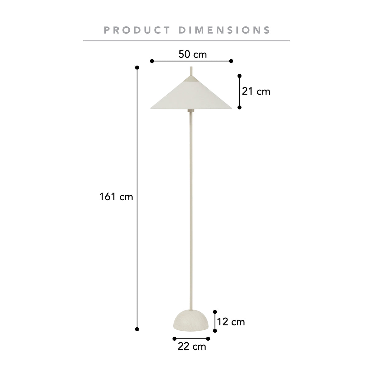 Arlo 161cm Floor Lamp Oat lifestyle image