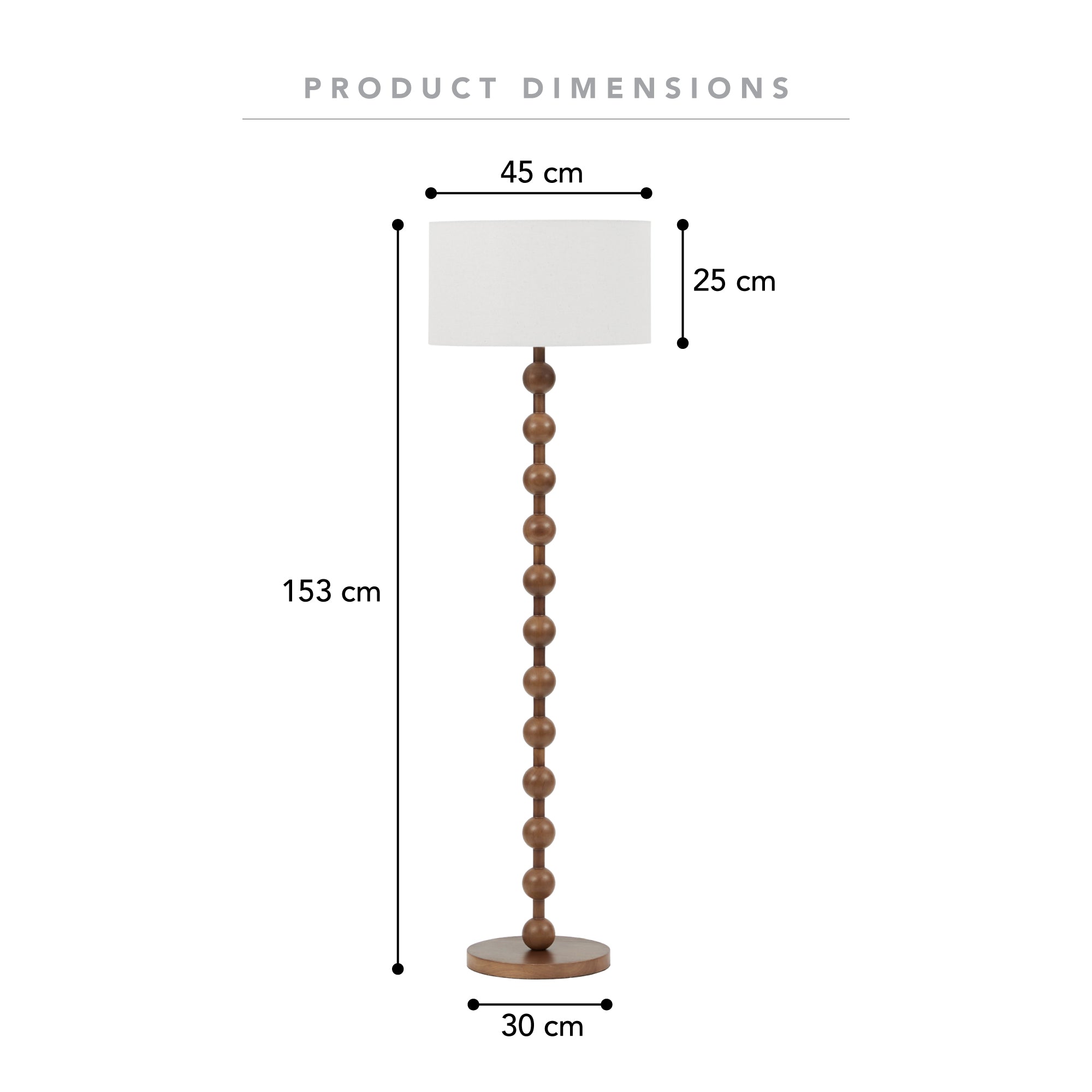 Sadie Floor Lamp Walnut product image 3