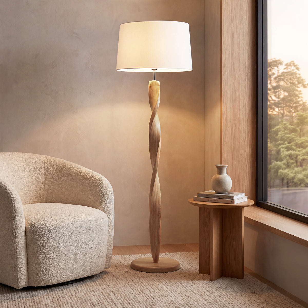 Harper 153cm Floor Lamp Natural lifestyle image