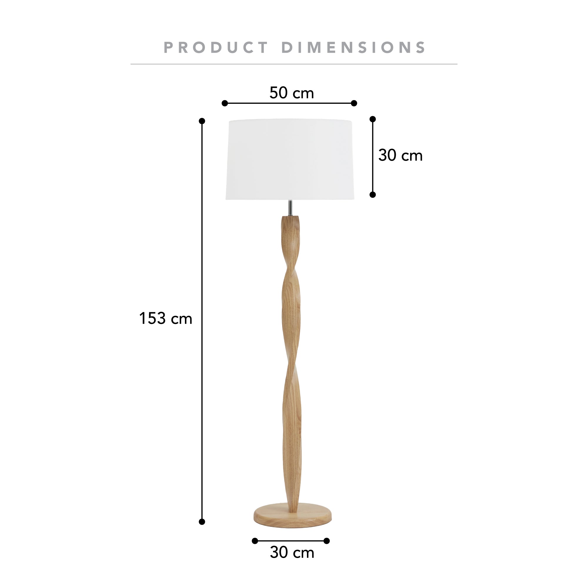 Harper 153cm Floor Lamp Natural product image 3