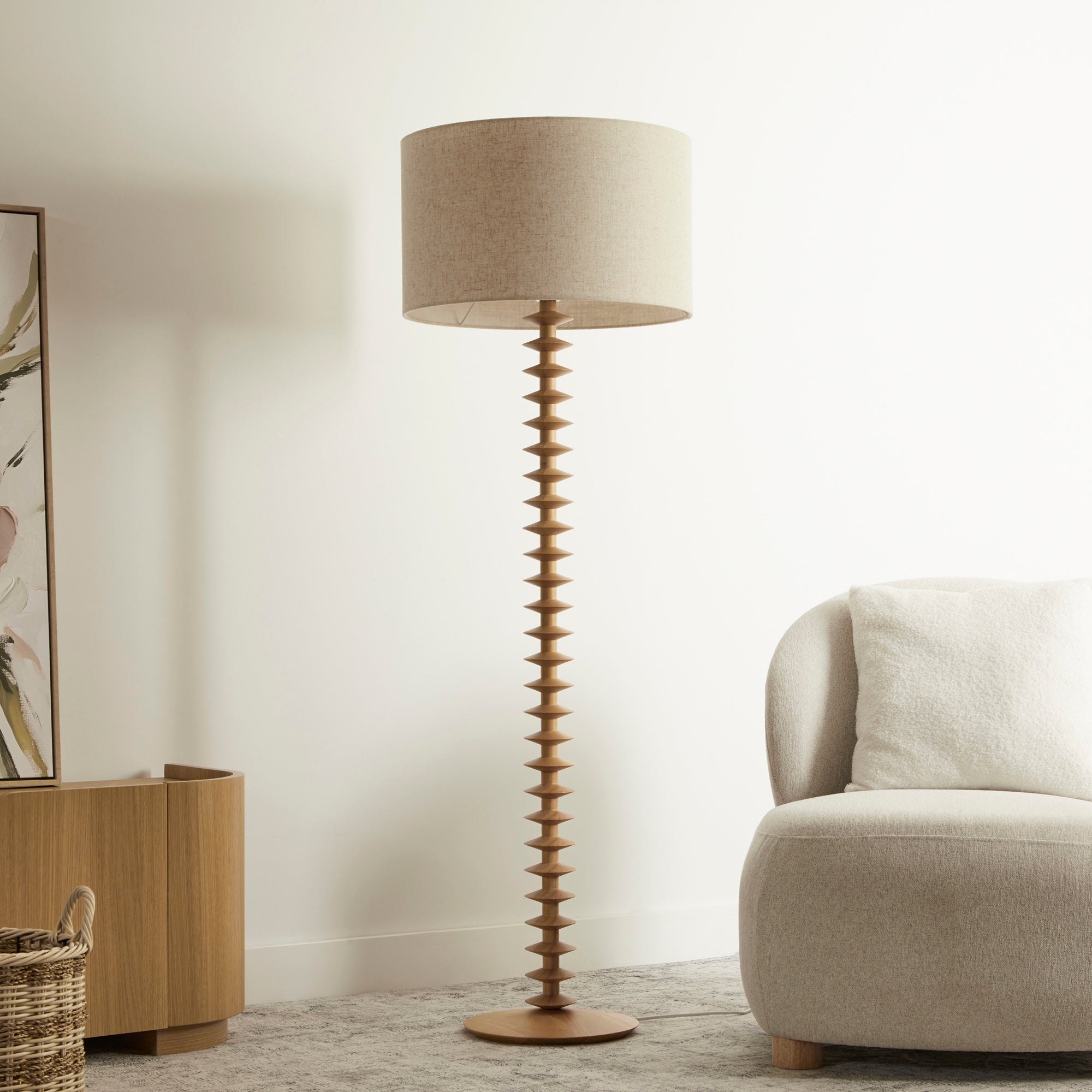 Valentina 155cm Floor Lamp Natural lifestyle image