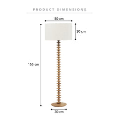 Valentina 155cm Floor Lamp Natural product image 3