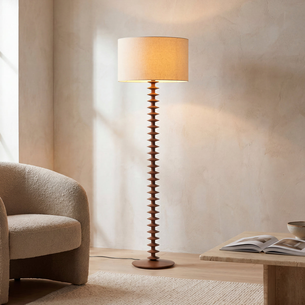 Valentina Floor Lamp Walnut lifestyle image