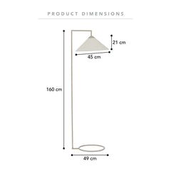 Weston 160cm Floor Lamp Oat lifestyle image