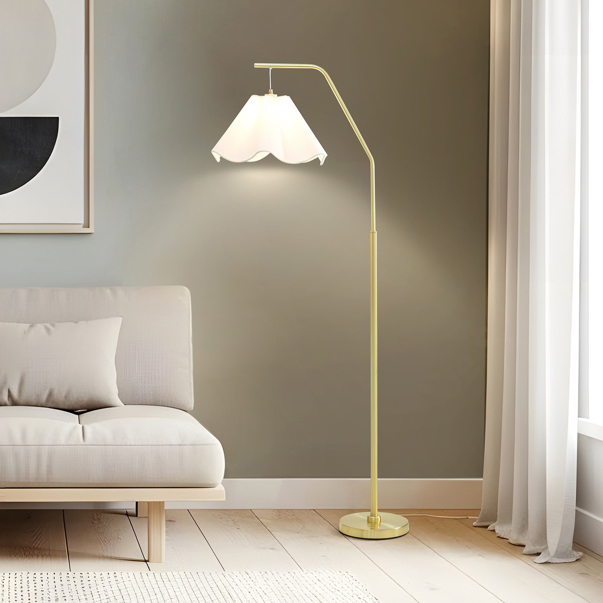 Astrid Hanging Wavy Floor Lamp Gold product image 3