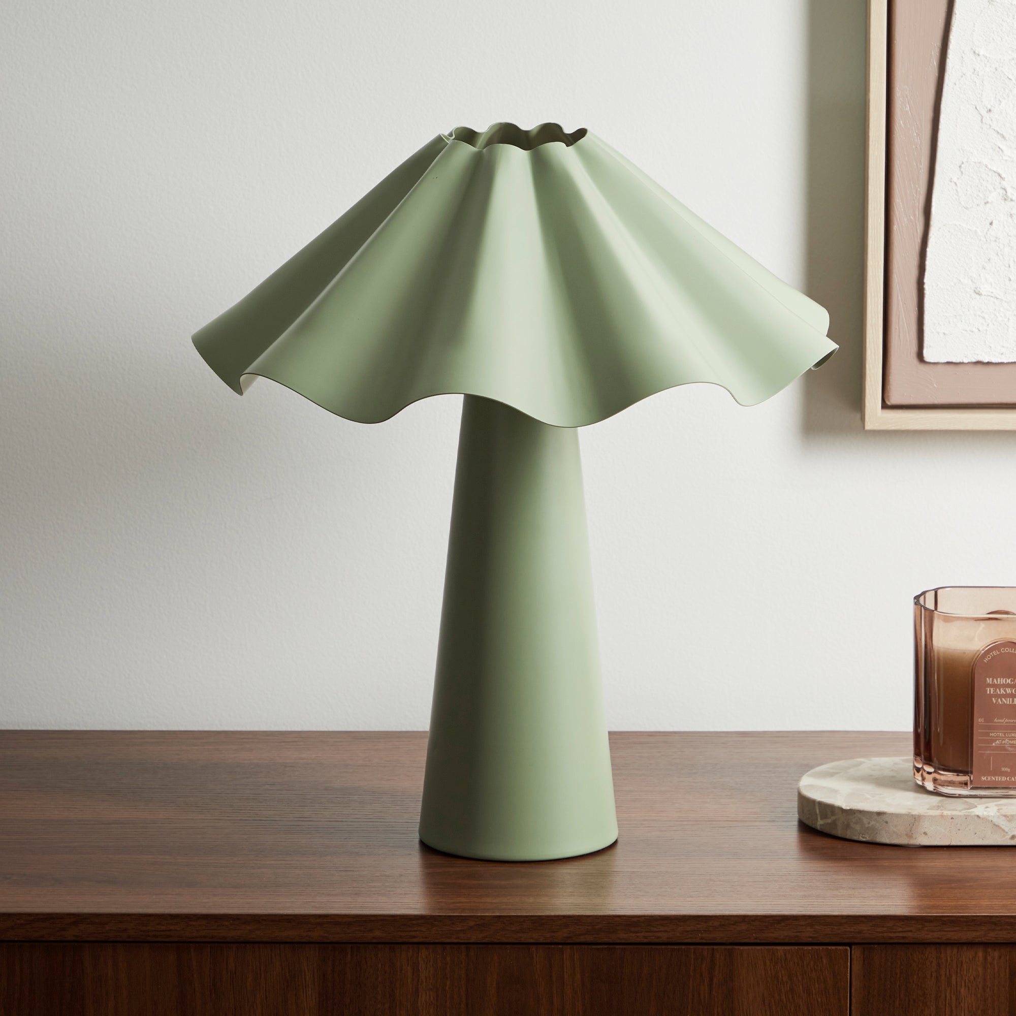 Zola Table Lamp Sage lifestyle image
