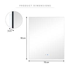 Aurora 90cm Rectangle Backlit Mirror product image 3