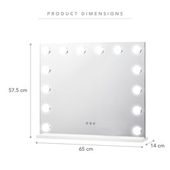 Hollywood LED 65cm Large Rectangle Vanity Mirror product image 3