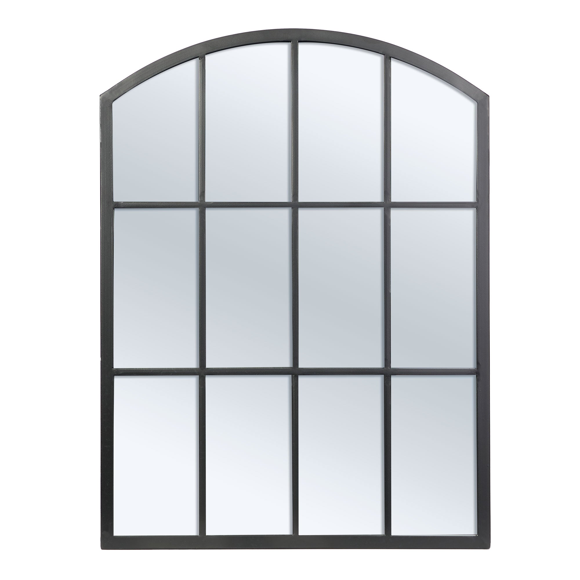 Marais 80cm Arch Top Iron Indoor Outdoor Mirror Black product image 2