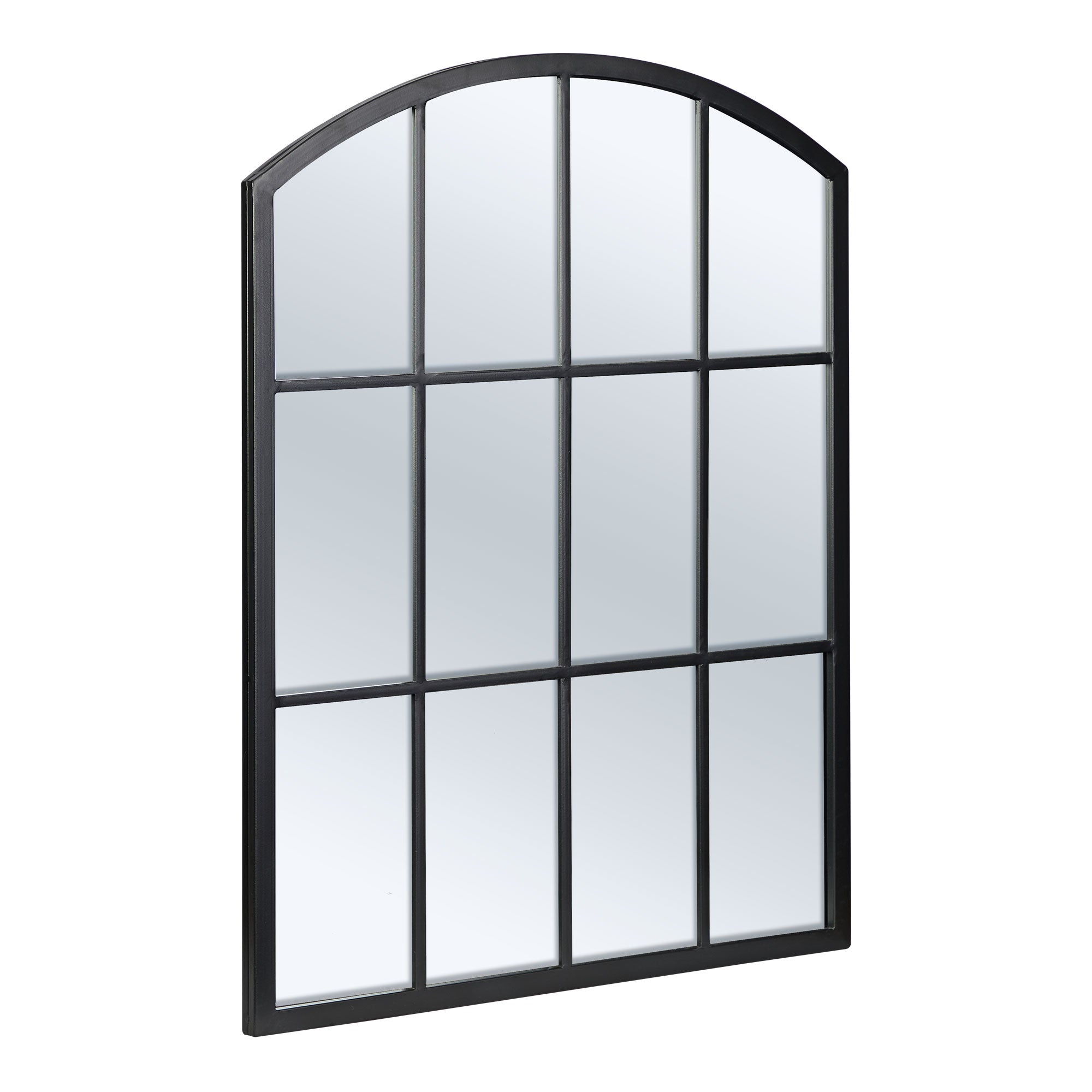 Marais 80cm Arch Top Iron Indoor Outdoor Mirror Black product image 5