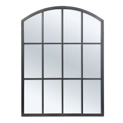 Marais 80cm Arch Top Iron Indoor Outdoor Mirror Black product image 2