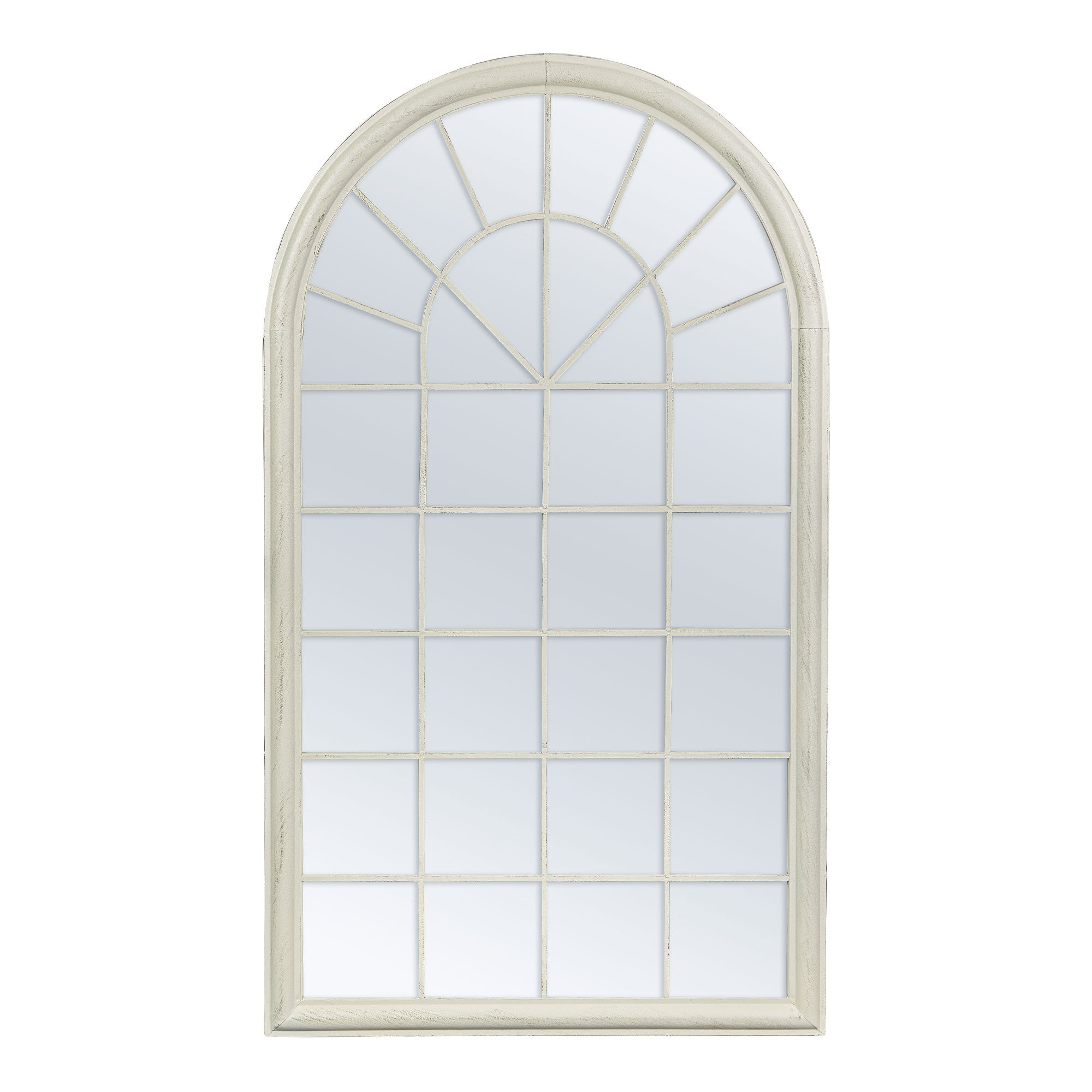 Dome 131cm Large Arch Iron Indoor Outdoor Mirror Antique White product image 2