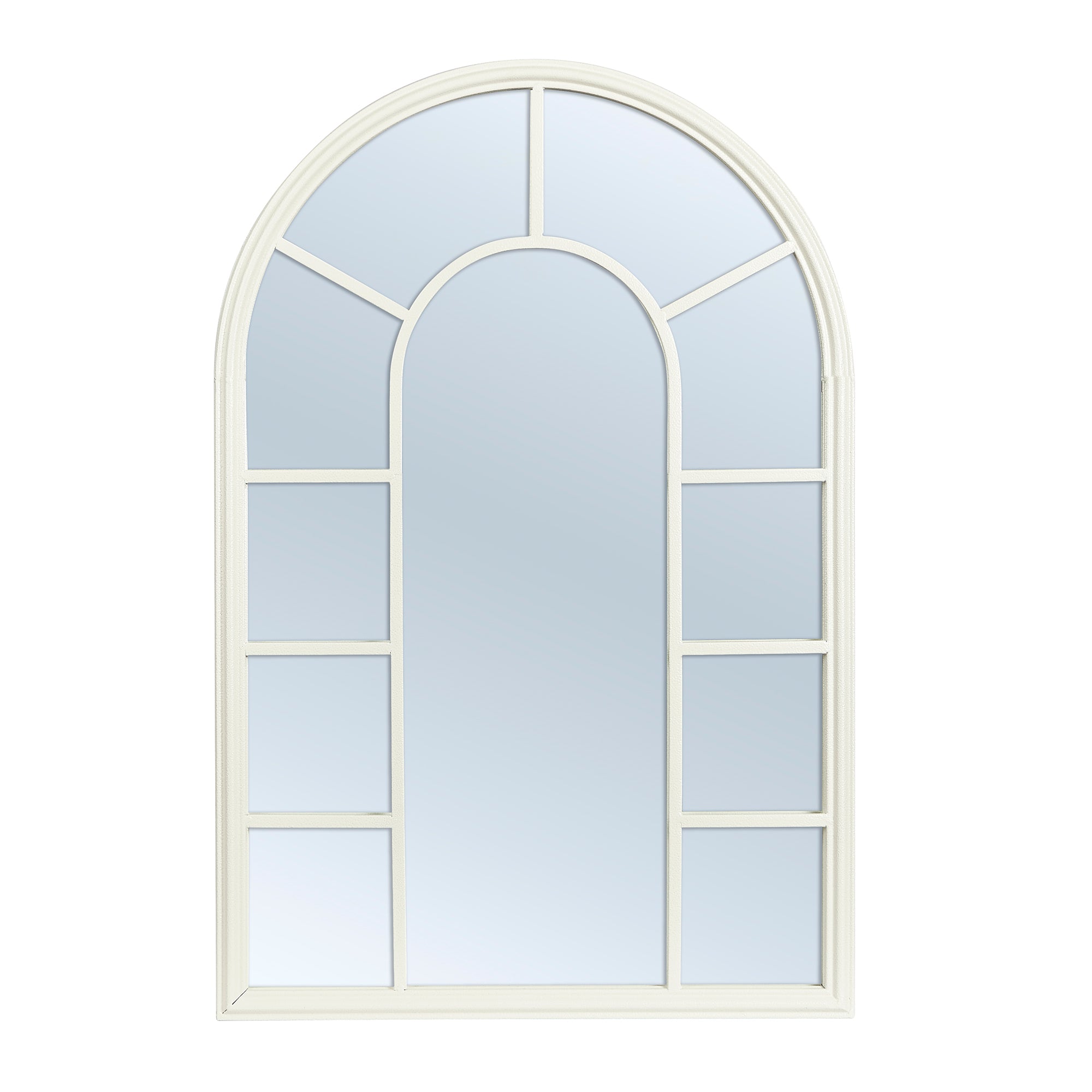 Vault 76.5cm Arched Iron Indoor Outdoor Mirror White product image 2