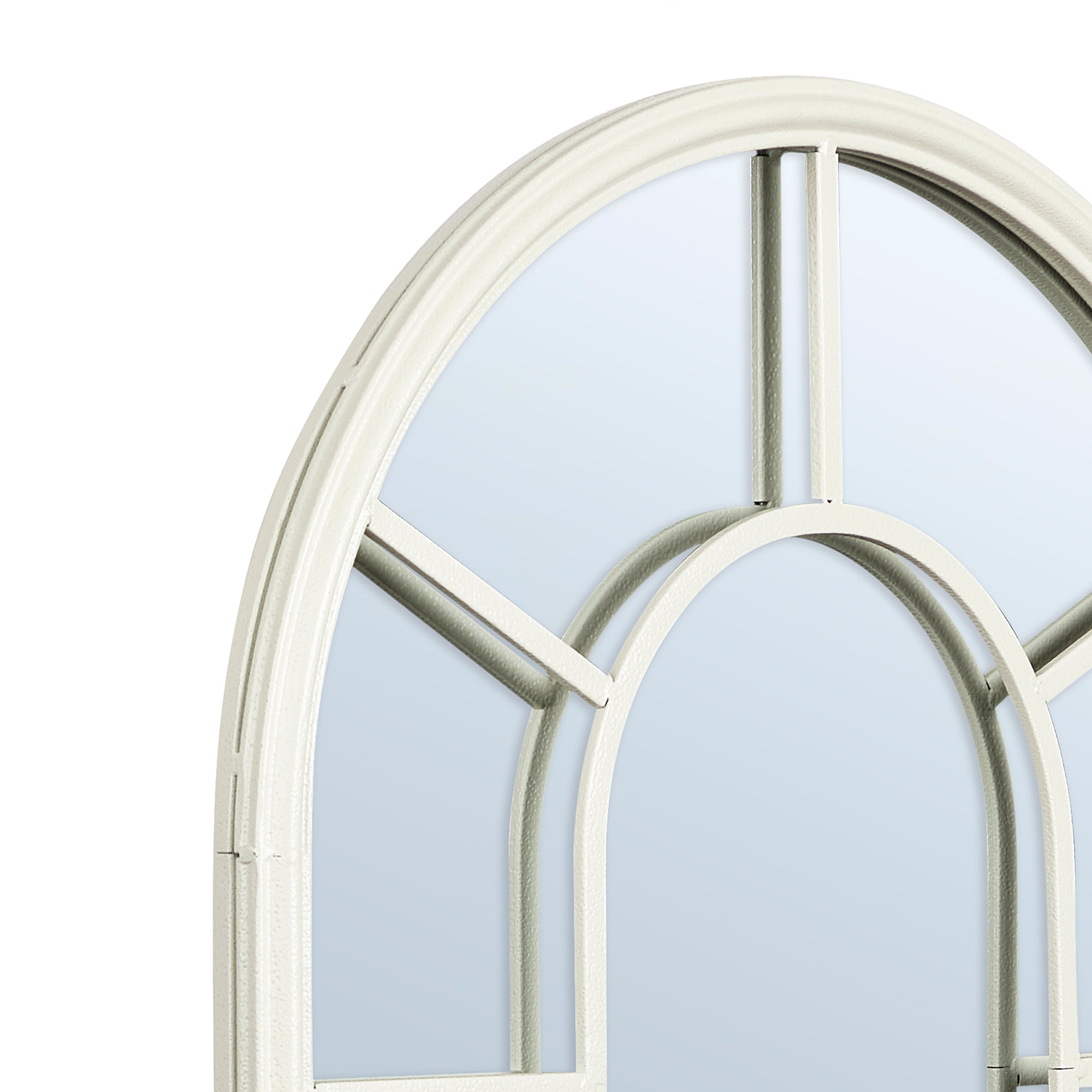 Vault 76.5cm Arched Iron Indoor Outdoor Mirror White product image 5