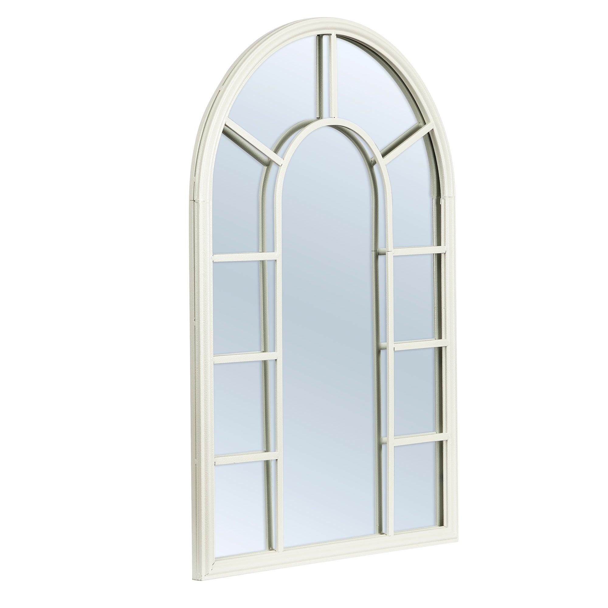 Vault 76.5cm Arched Iron Indoor Outdoor Mirror White product image 7