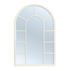 Vault 76.5cm Arched Iron Indoor Outdoor Mirror White product image 2
