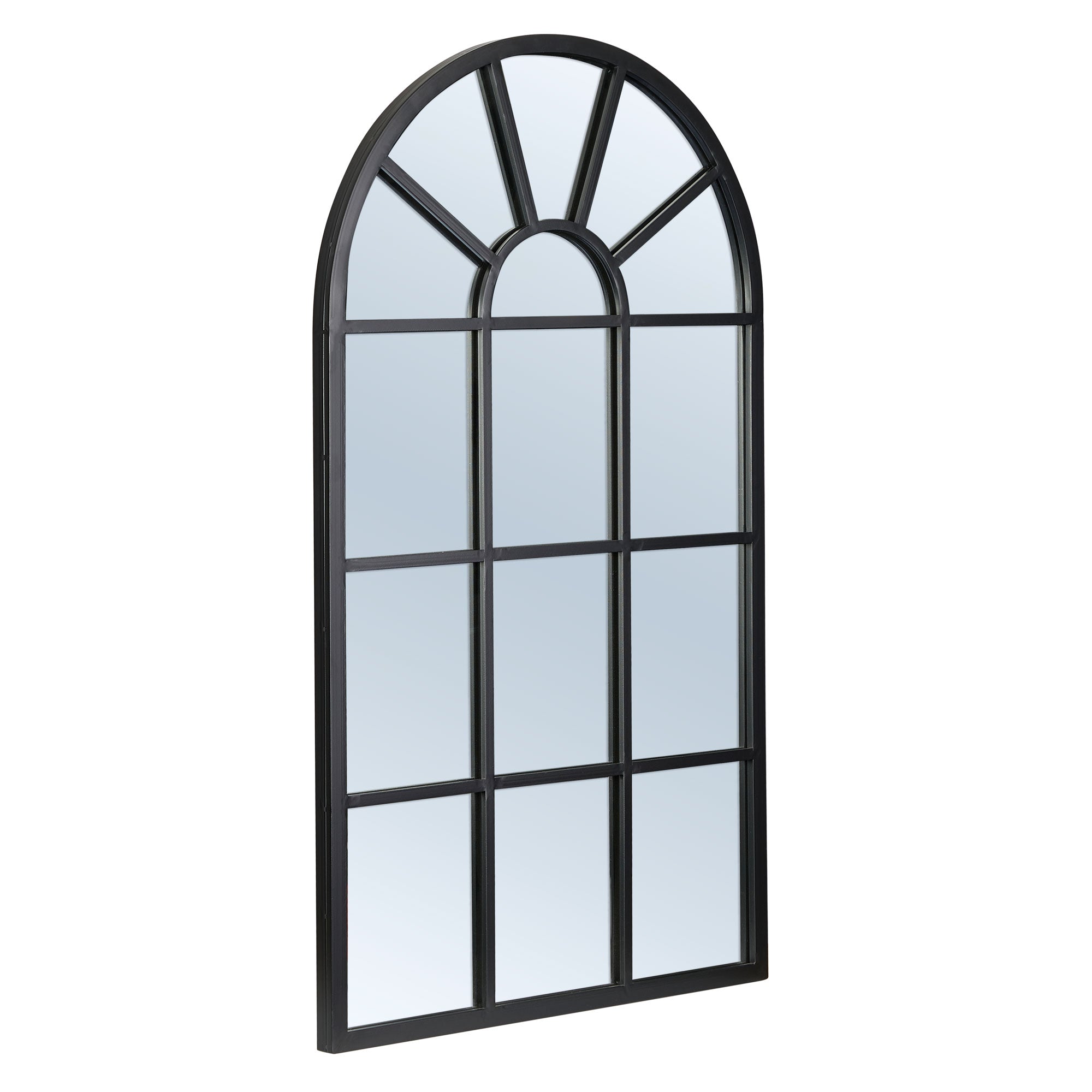 Abbey 105cm Arch Iron Indoor Outdoor Mirror Black product image 6