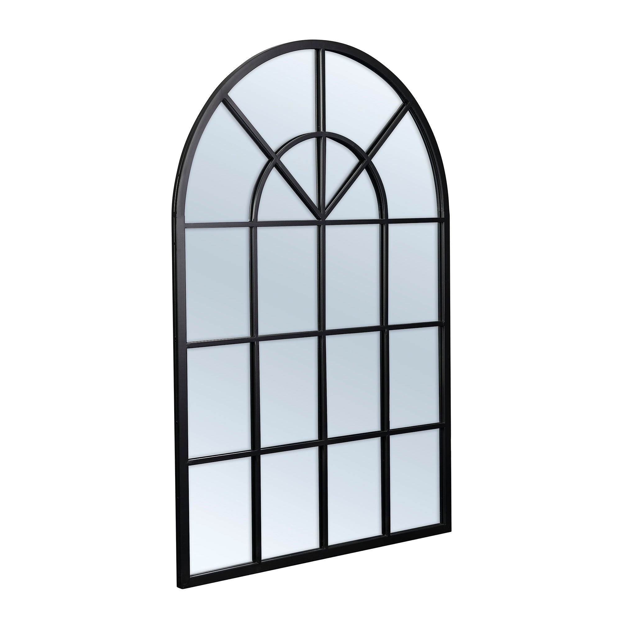 Grace 135cm Large Arch Iron Indoor Outdoor Mirror Black product image 5