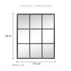 Sophia 70cm Rectangle Mirror Black product image 3