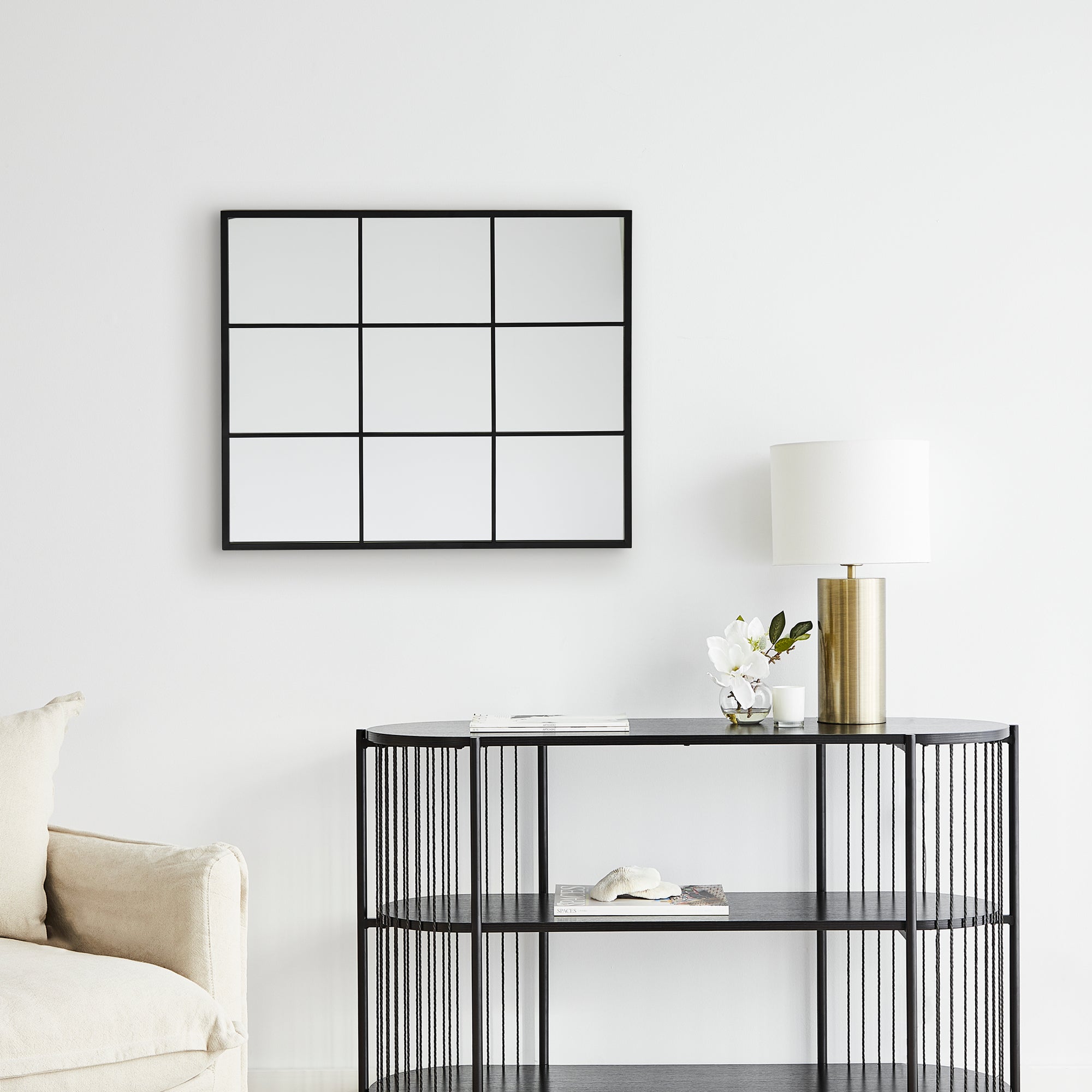 Sophia 70cm Rectangle Mirror Black product image 5