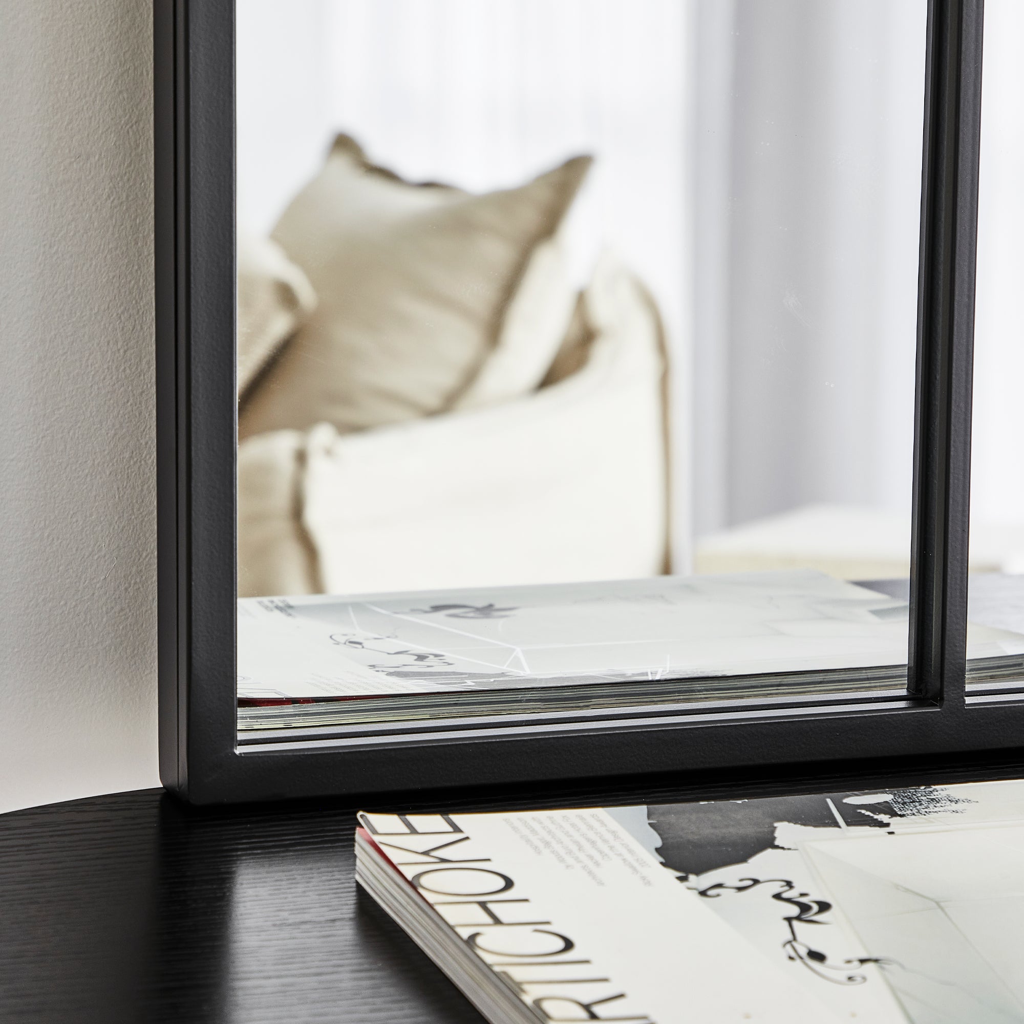Sophia 70cm Rectangle Mirror Black product image 7