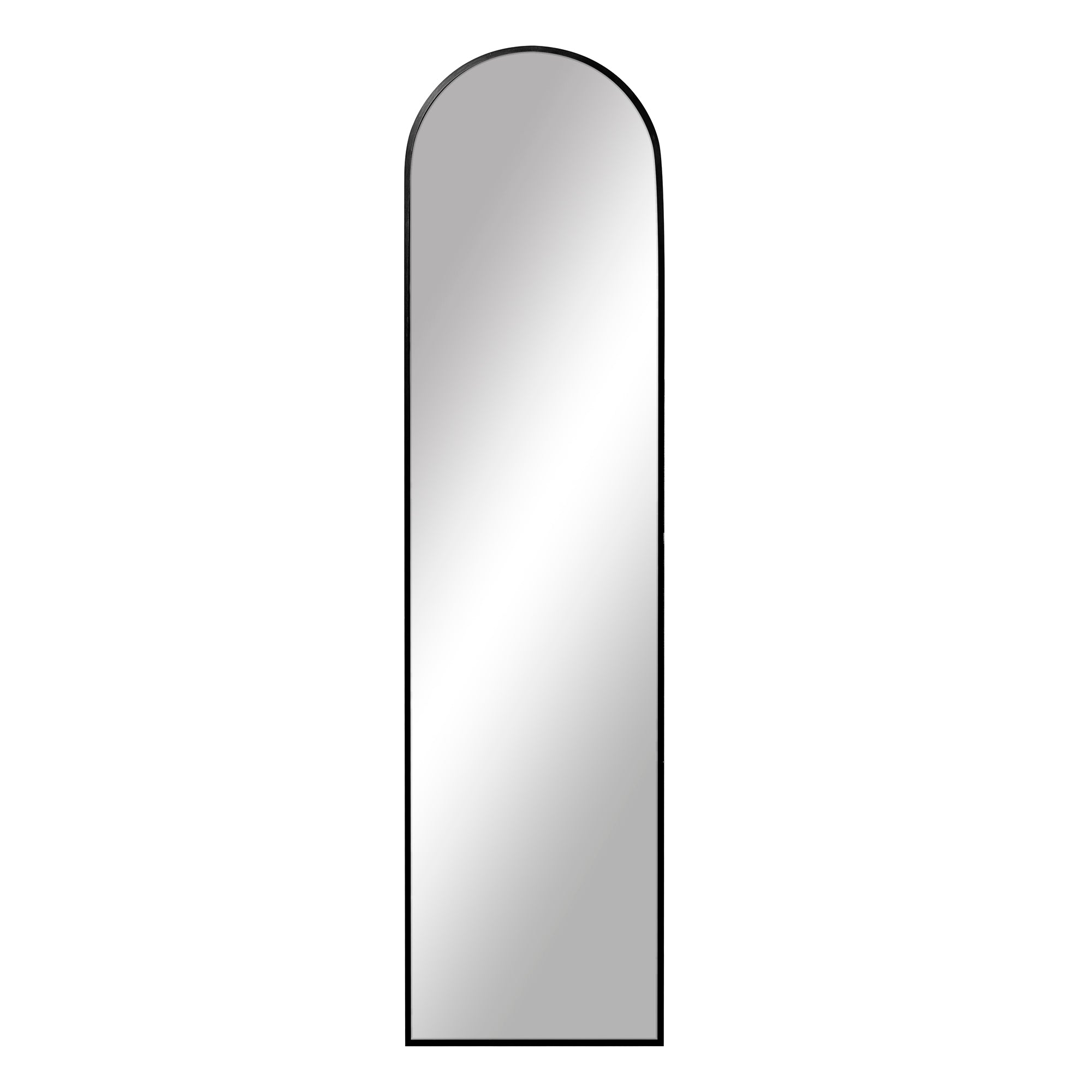 Cindy 120cm Arched Leaning Wall Mirror Black product image 2