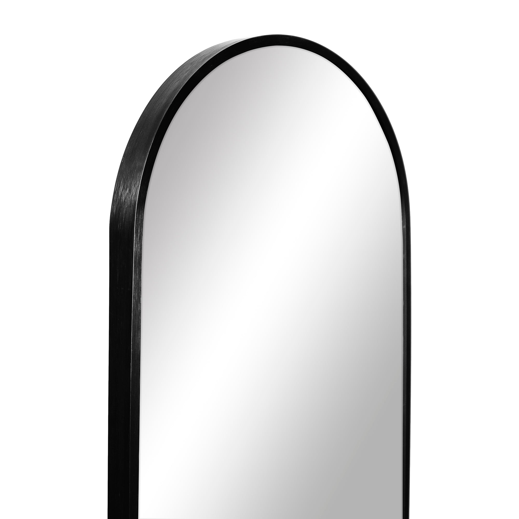 Cindy 120cm Arched Leaning Wall Mirror Black product image 6