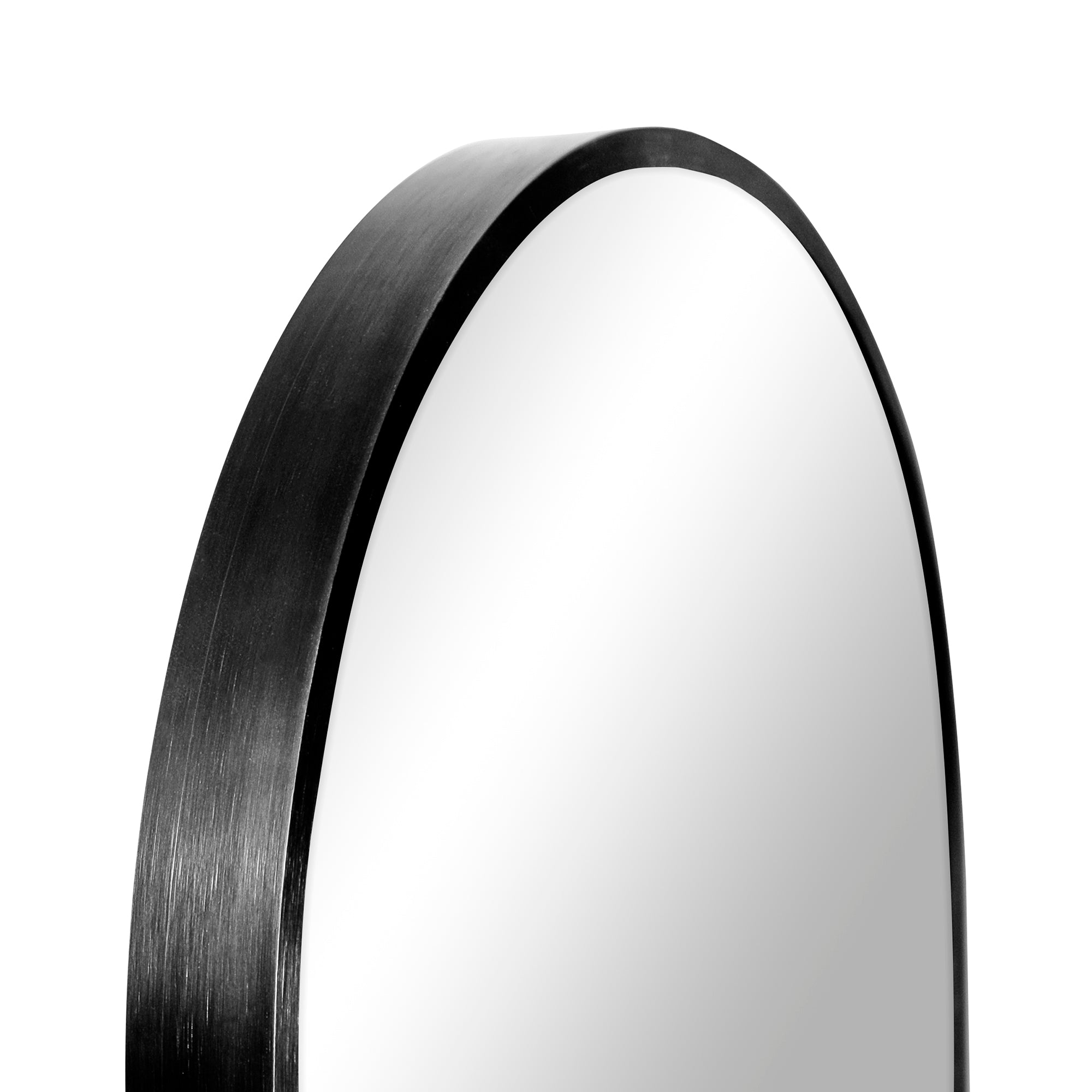 Cindy 120cm Arched Leaning Wall Mirror Black product image 7