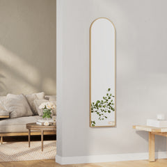 Cindy 120cm Arched Leaning Wall Mirror Gold product image 4
