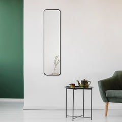Elle 120cm Rectangle Leaning Wall Mirror Black product image 3