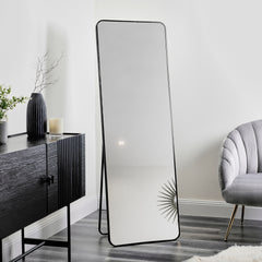 Elle 165cm Standing Full Length Rectangle Mirror Black product image 3