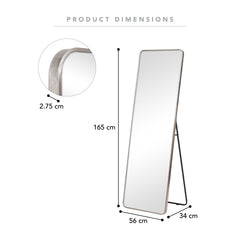 Elle 165cm Rectangle Standing Full Length Mirror Gunmetal Grey product image 3