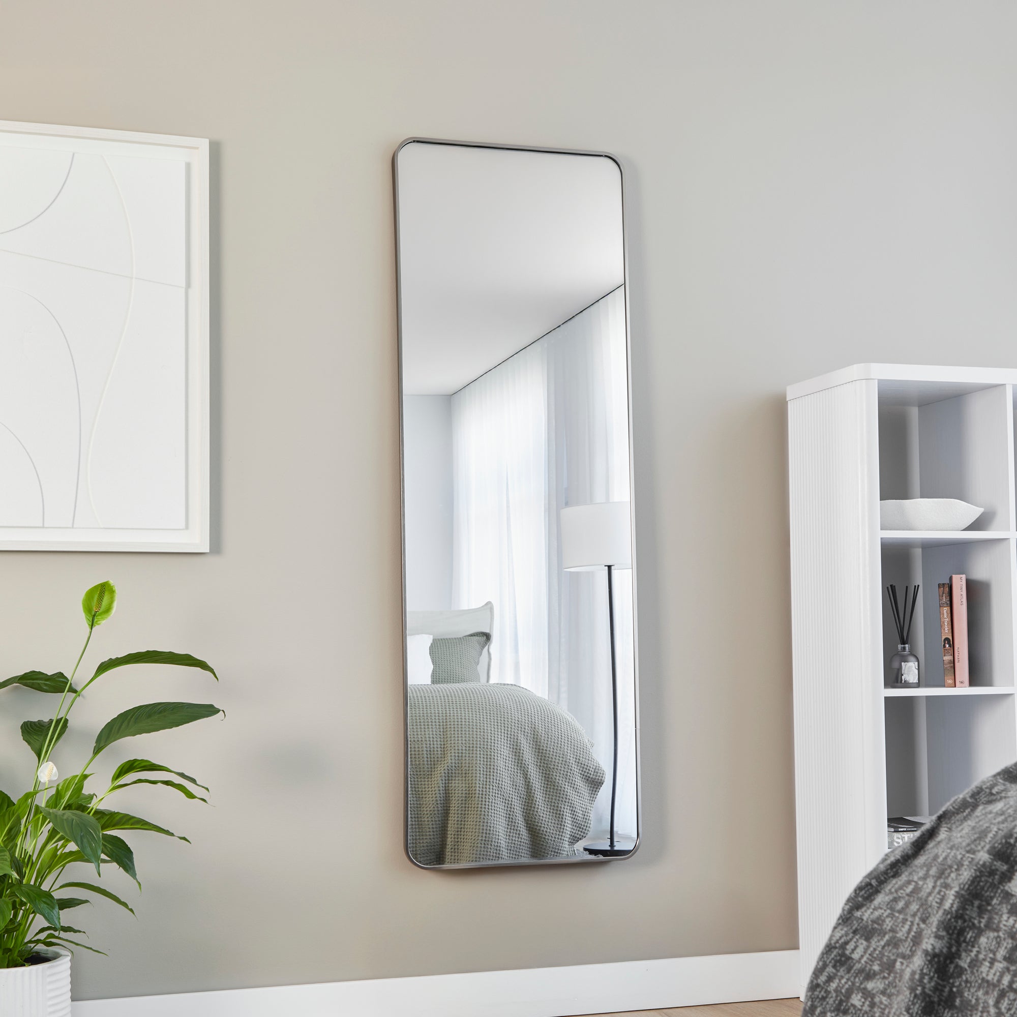 Elle 165cm Rectangle Standing Full Length Mirror Gunmetal Grey product image 7
