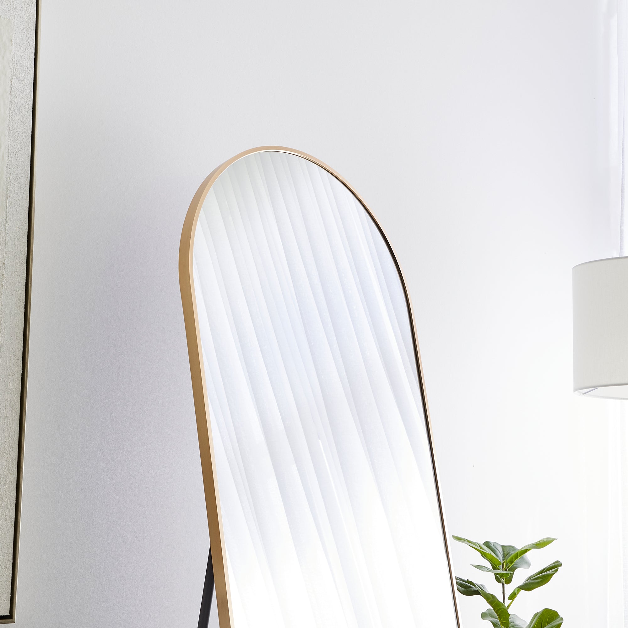 Cindy 165cm Arched Standing Full Length Mirror Gold product image 4