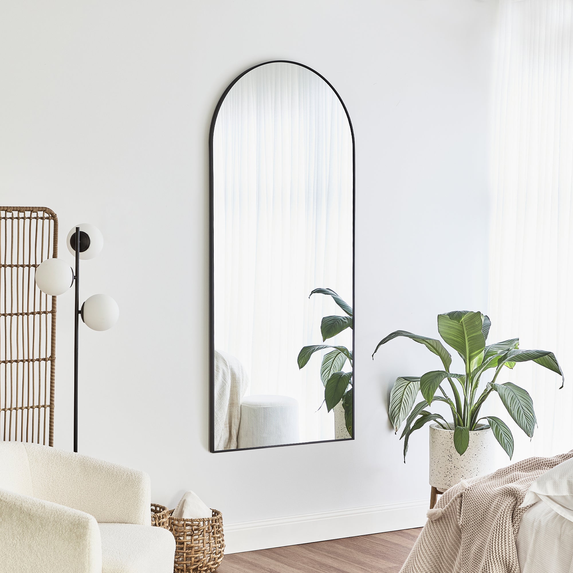 Cindy XL 180cm Arch Mirror Black product image 5