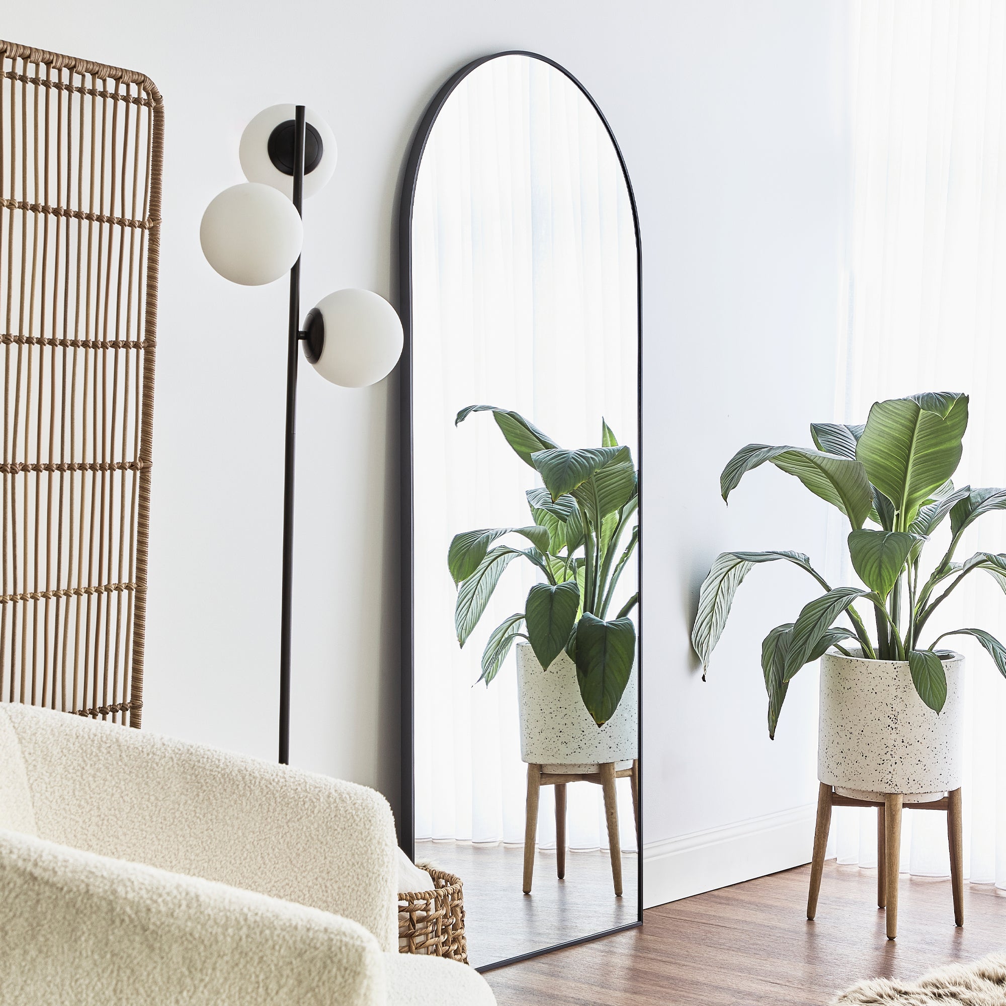 Cindy XL 180cm Arch Mirror Black product image 6