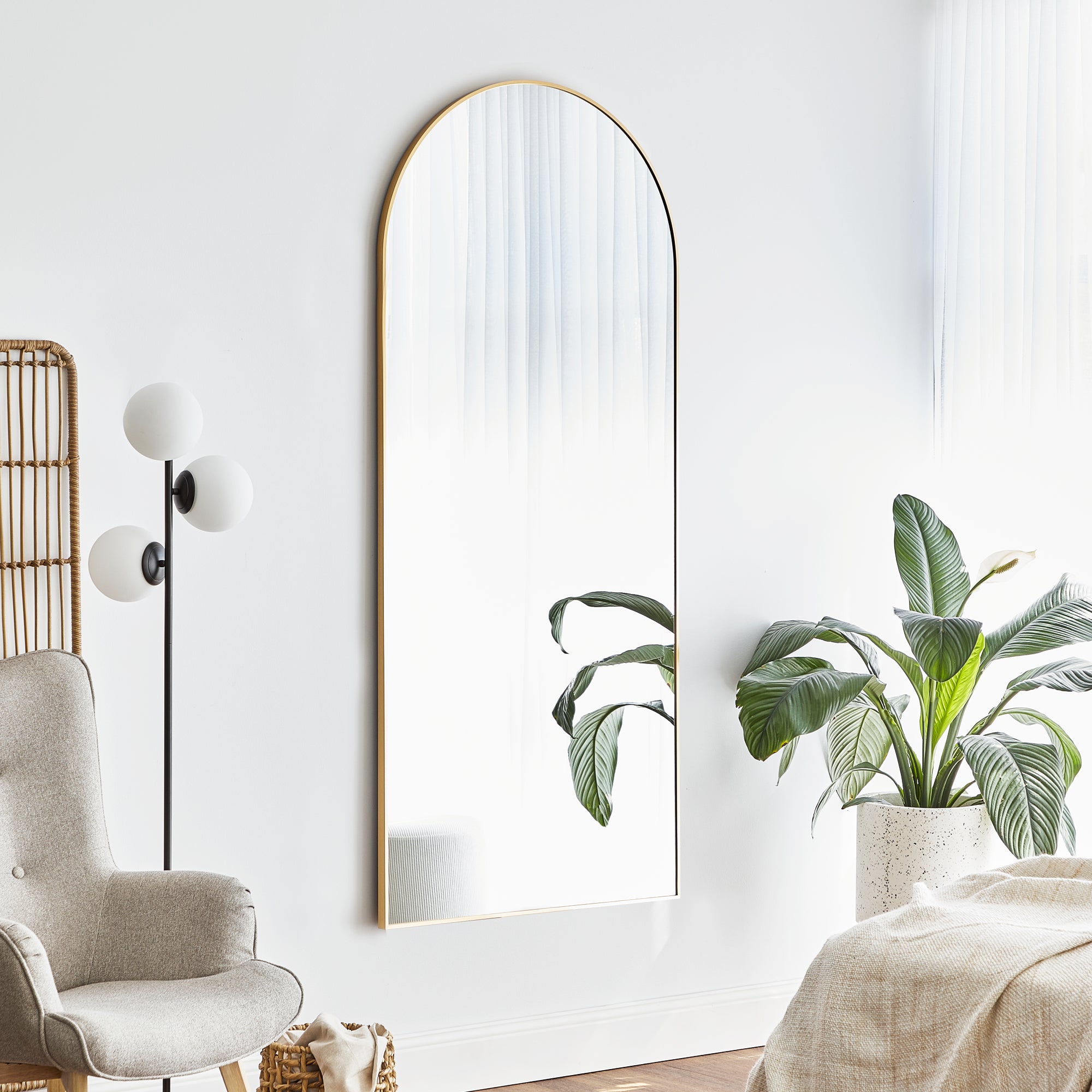 Cindy XL 180cm Arch Mirror Gold product image 4